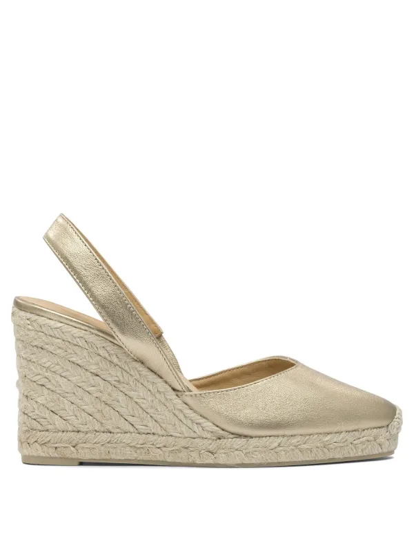 Carissa 90mm Espadrilles Gold sold by Wanan Luxury