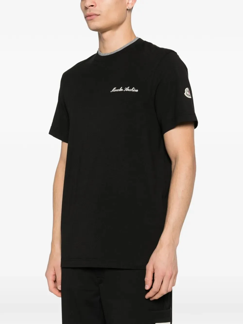 Embroidered Logo And Double Crew Neckline Cotton T-Shirt sold by Wanan Luxury product image thumbnail 2
