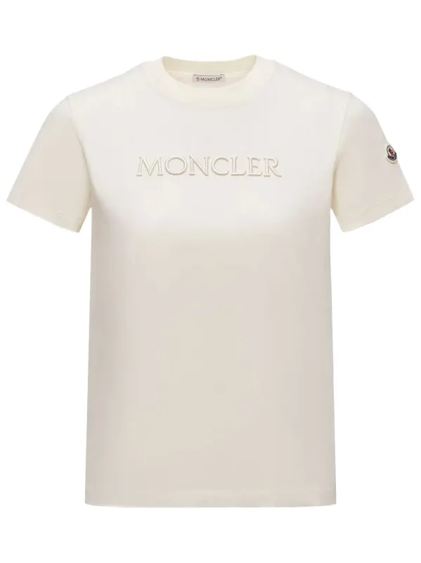 Embroidered Tonal Logo Cotton T-Shirt sold by Wanan Luxury
