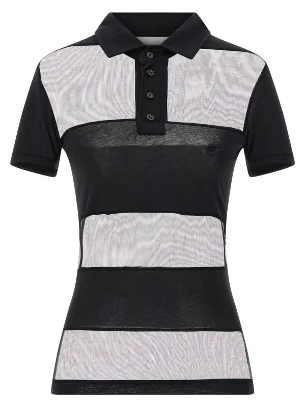 Sheer Striped Polo Black made by Coperni Paris