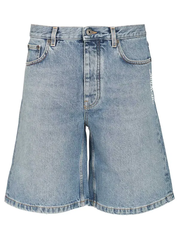 Half Arrow Denim Shorts Trousers Light Blue sold by Wanan Luxury