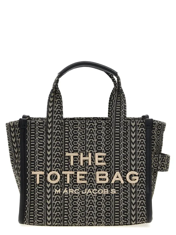 The Monogram Jacquard Small Tote Hand Bags Black made by Marc Jacobs