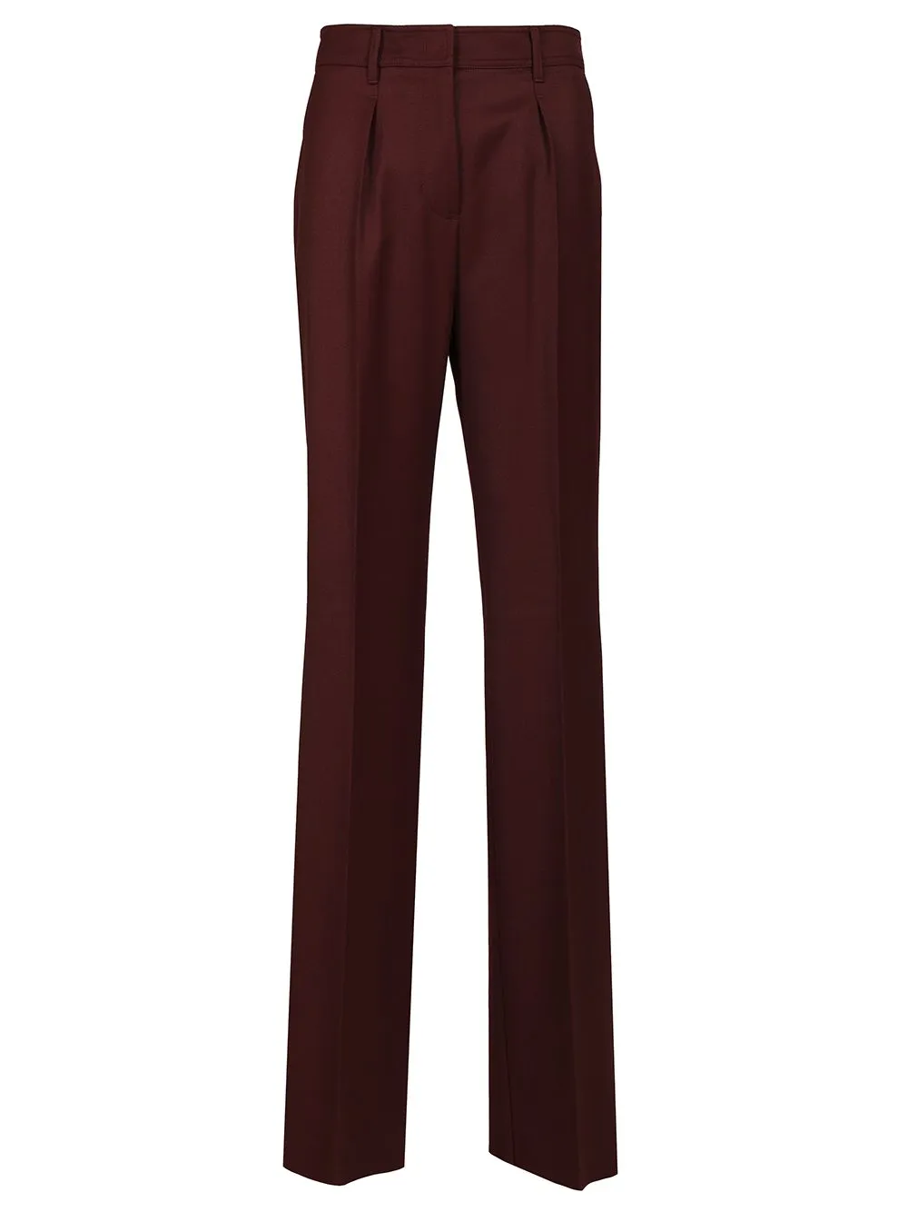 Wool Gabardine Trousers Bordeaux sold by Wanan Luxury