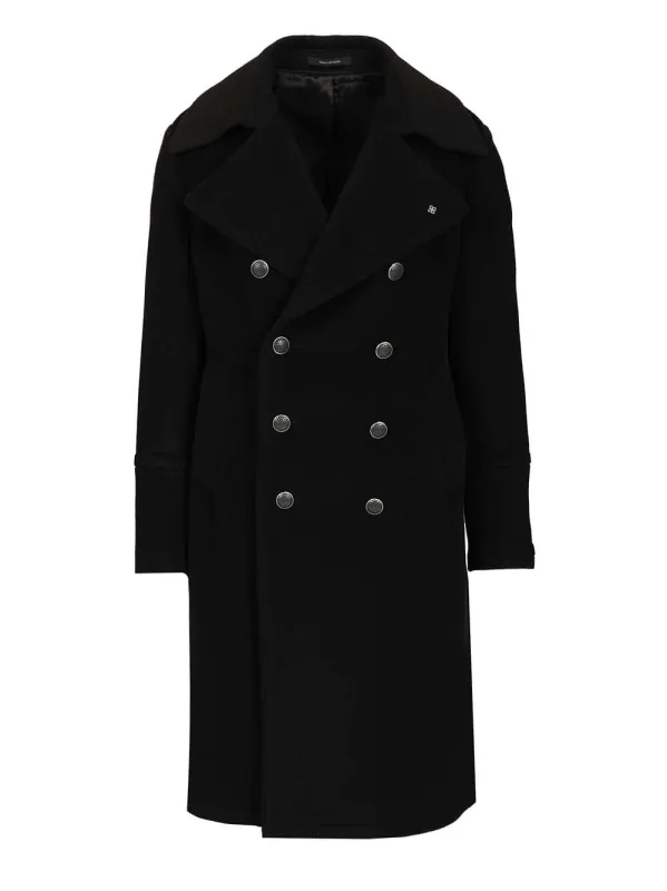 Aviator Coat Coats Black made by Tagliatore