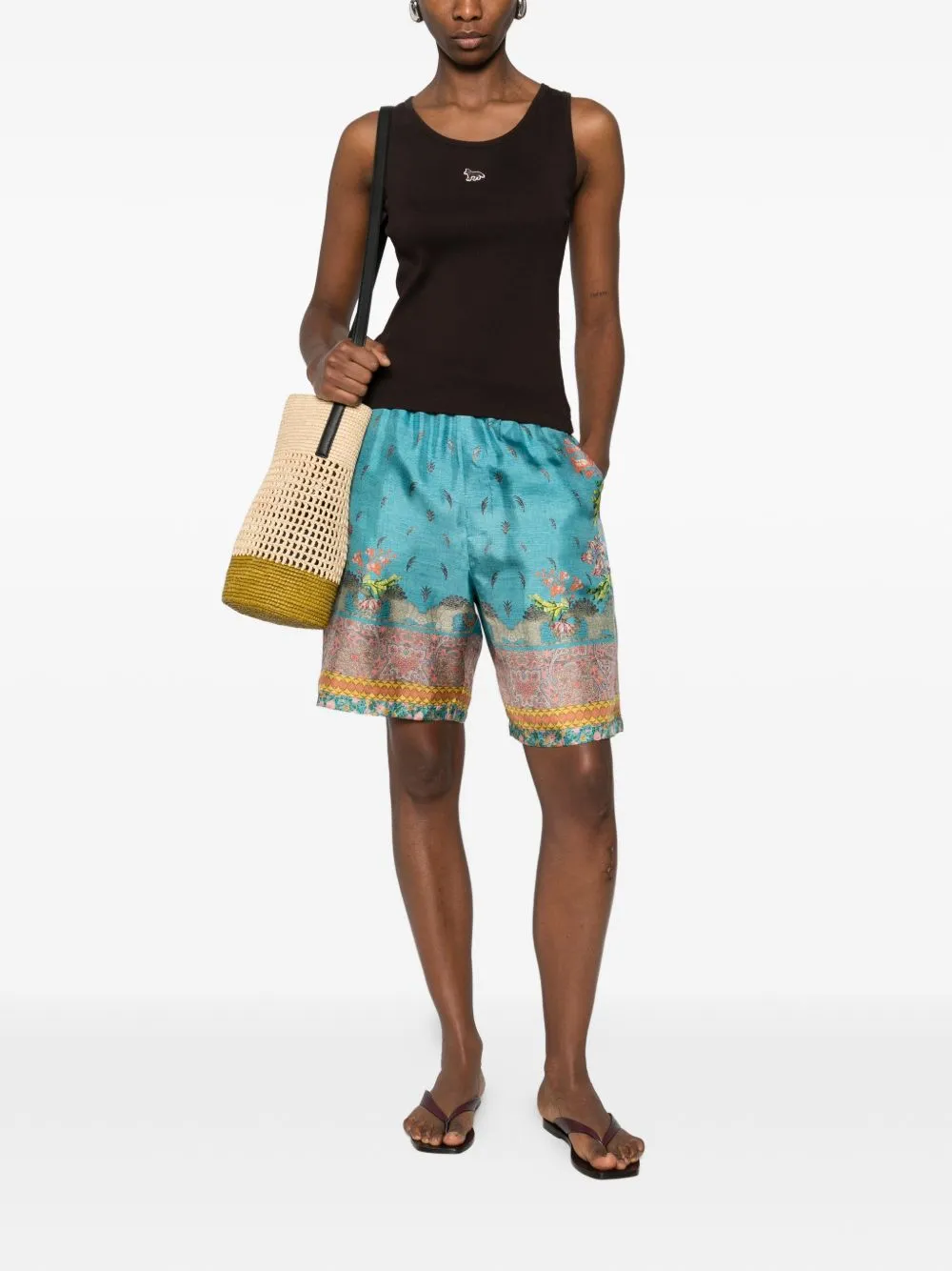 Printed Silk Shorts sold by Wanan Luxury product image thumbnail 4