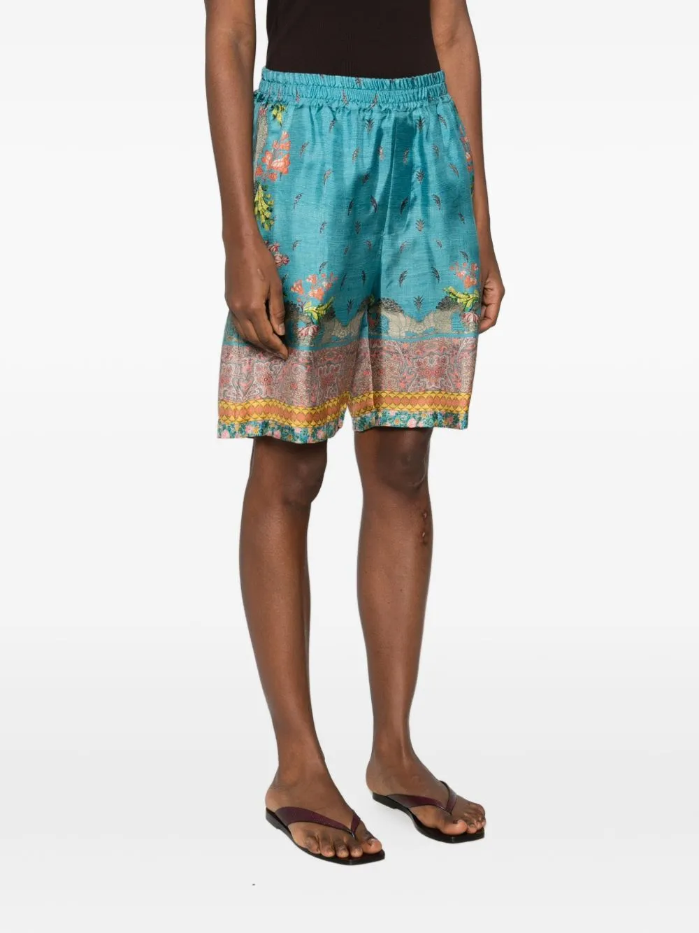 Printed Silk Shorts sold by Wanan Luxury product image thumbnail 2