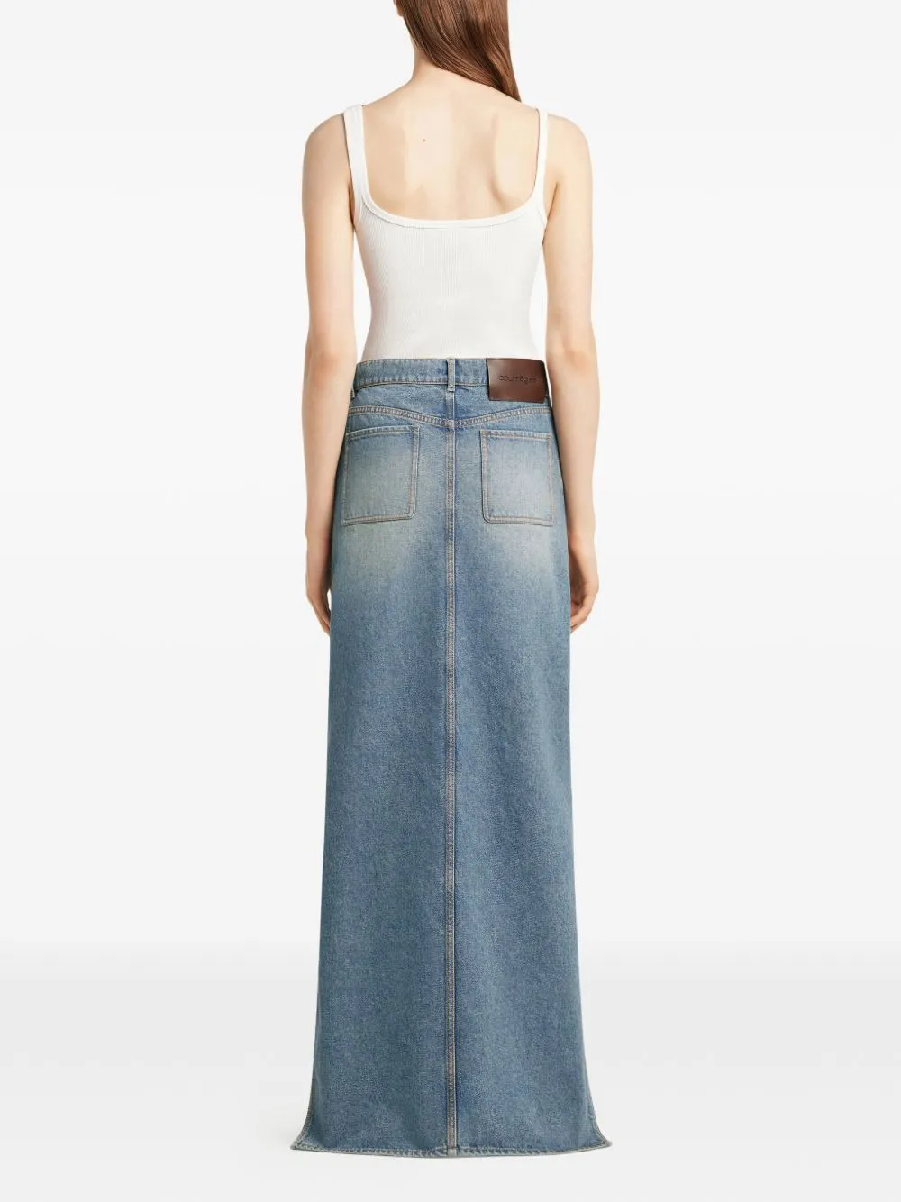 Denim Cotton Skirt sold by Wanan Luxury product image thumbnail 4