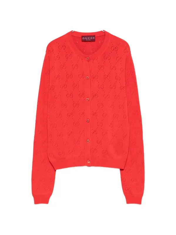 Gg Cotton Cardigan sold by Wanan Luxury