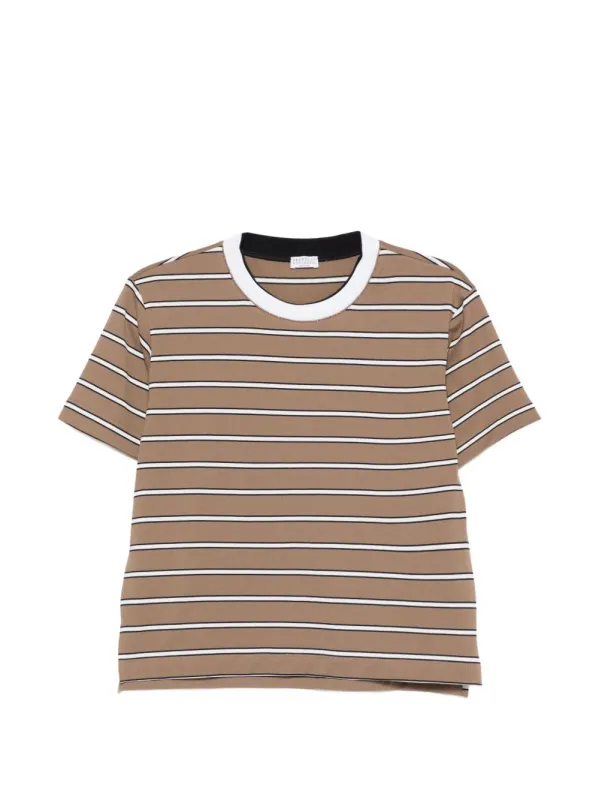 Striped Cotton T-Shirt made by Brunello Cucinelli