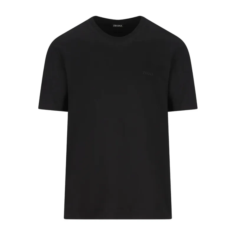 T Shirts Black made by Ermenegildo Zegna