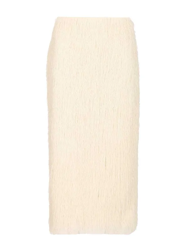 Fringed Skirt Skirts White sold by Wanan Luxury