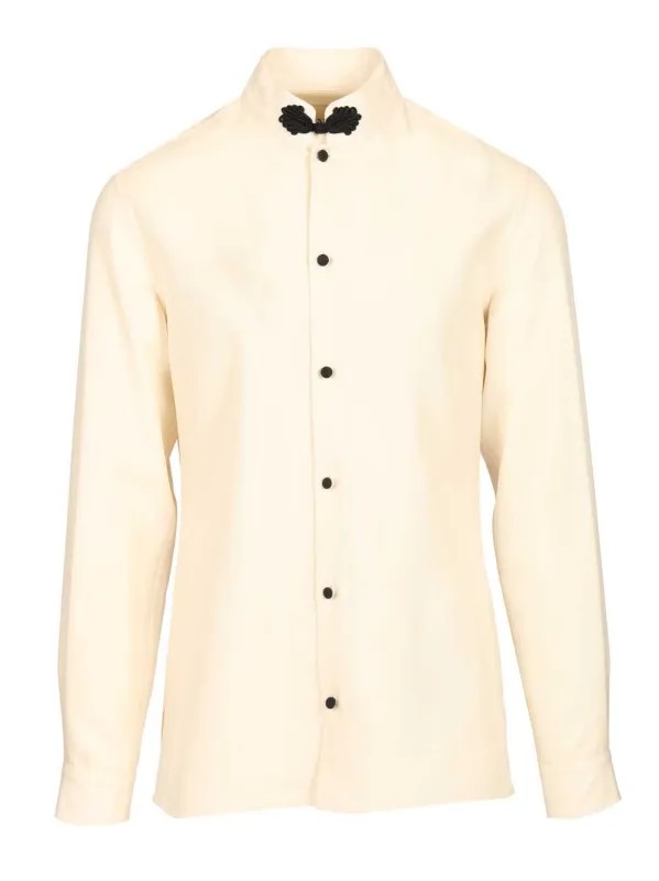 Silk Shantung Shirt Shirts Beige sold by Wanan Luxury