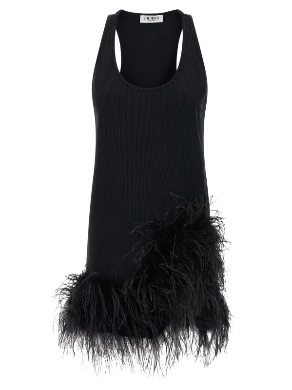 Feather Dress Dresses Black sold by Wanan Luxury