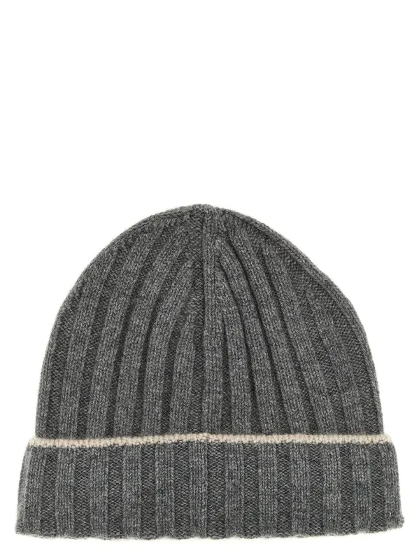 Contrast Line Beanie Hats Gray sold by Wanan Luxury