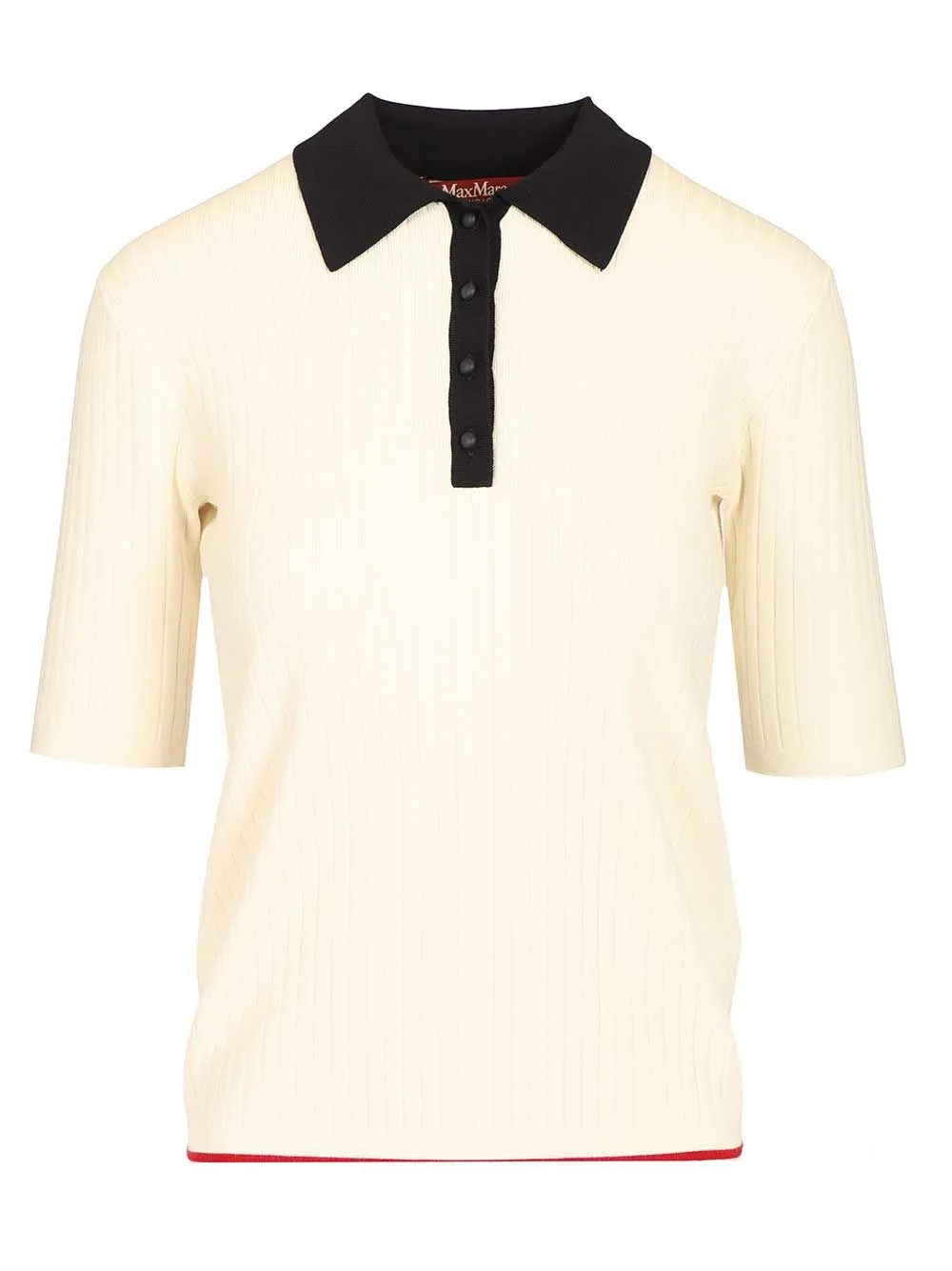 Stretch Viscose Polo Shirt White sold by Wanan Luxury