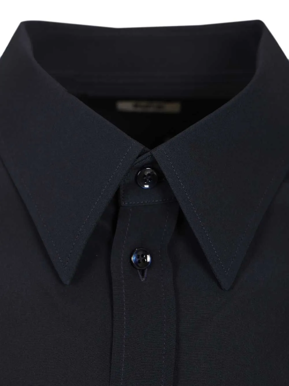 Formal Shirt In Silk Crepe De Chine Shirts Blue sold by Wanan Luxury product image thumbnail 3