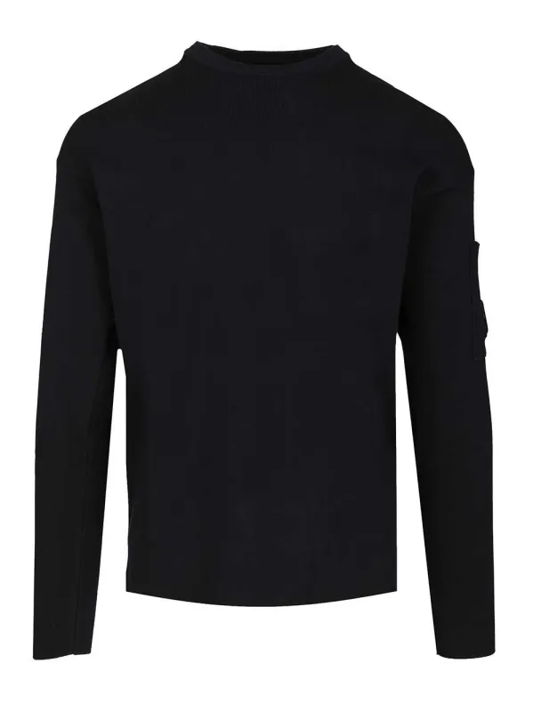 Cotton Sweater With Lens Sweatshirts Black sold by Wanan Luxury