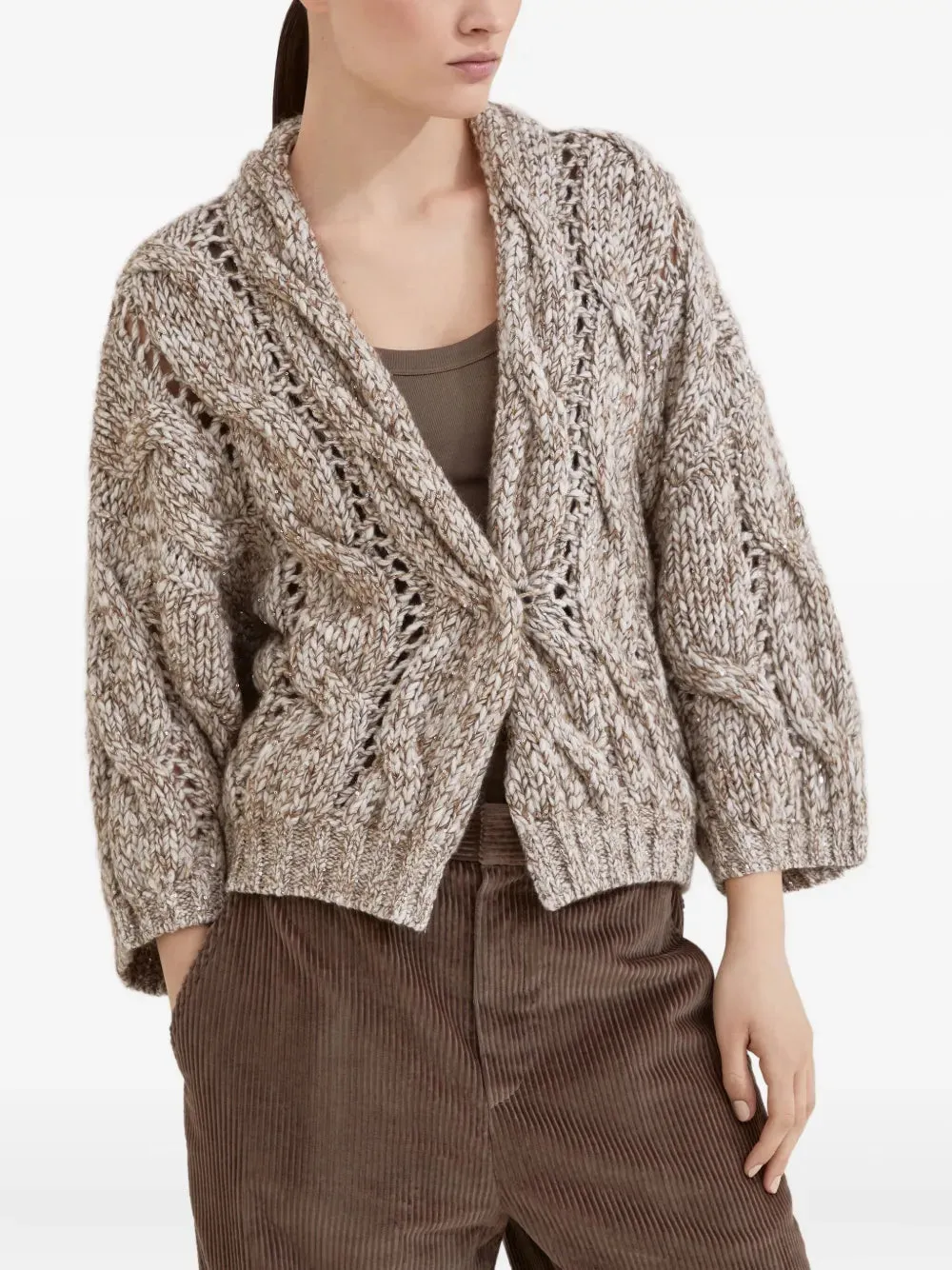Chunky Knit Cardigan sold by Wanan Luxury product image thumbnail 3