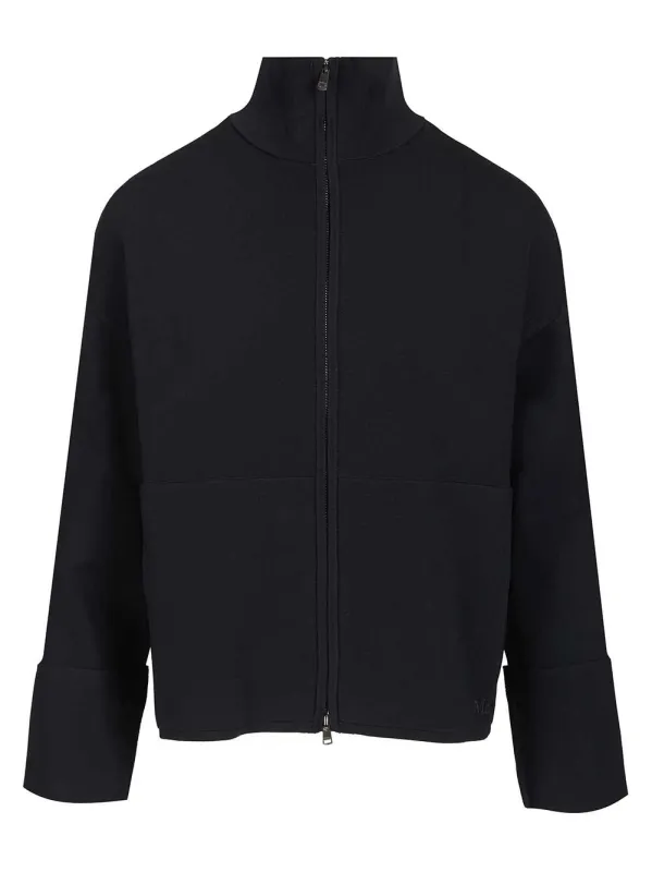 Cardigan In Viscose Crepe Sweatshirts Blue sold by Wanan Luxury