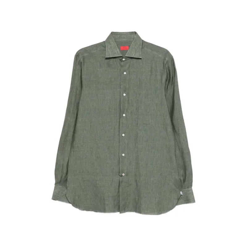 Shirts Green made by Isaia