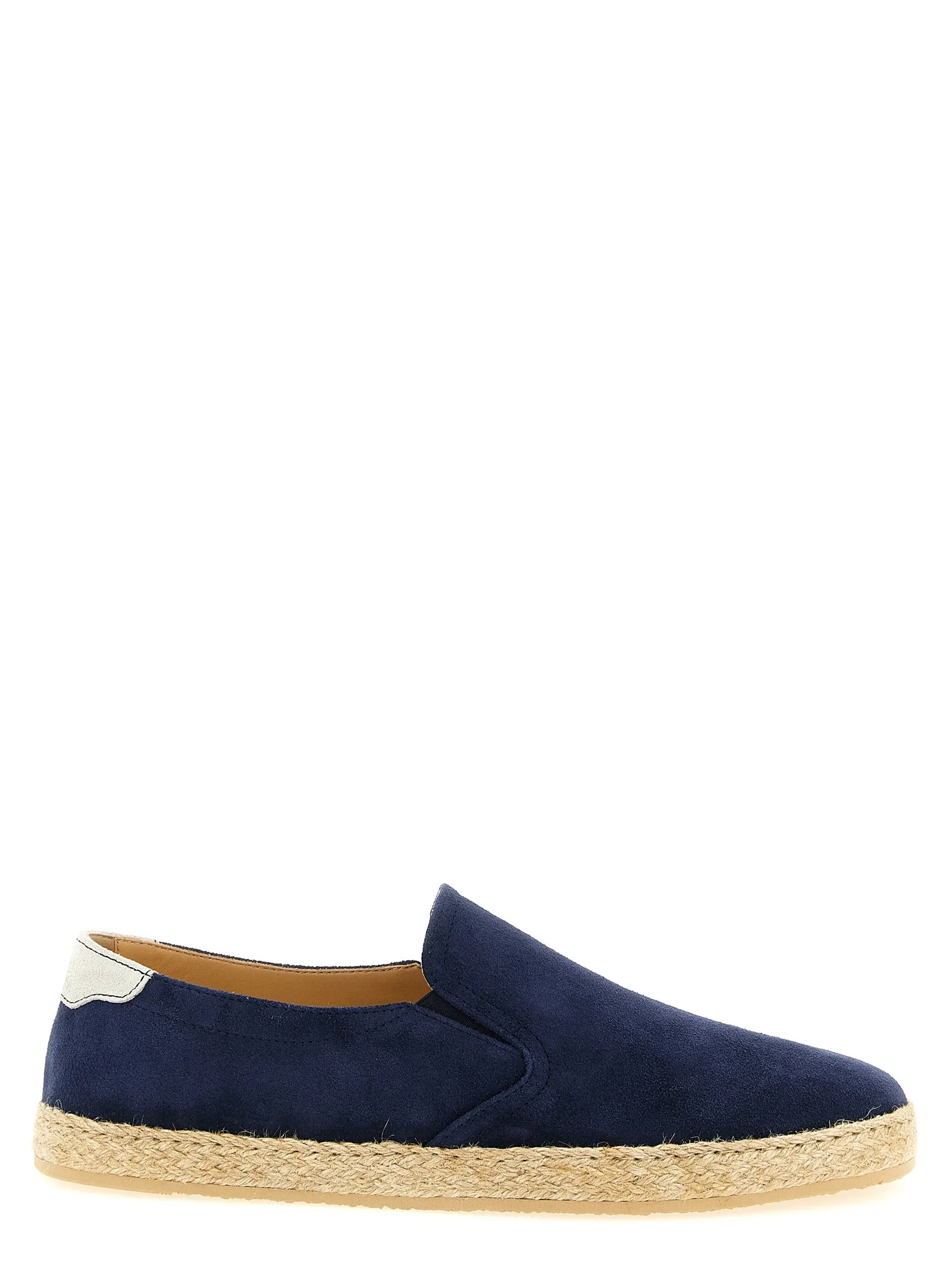 Suede Espadrilles Flat Shoes Blue sold by Wanan Luxury