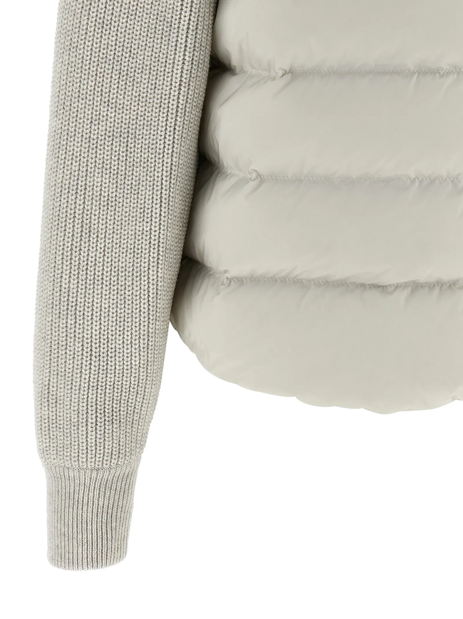 Shiny Flap Detail Puffer Jackets Gray sold by Wanan Luxury product image thumbnail 4