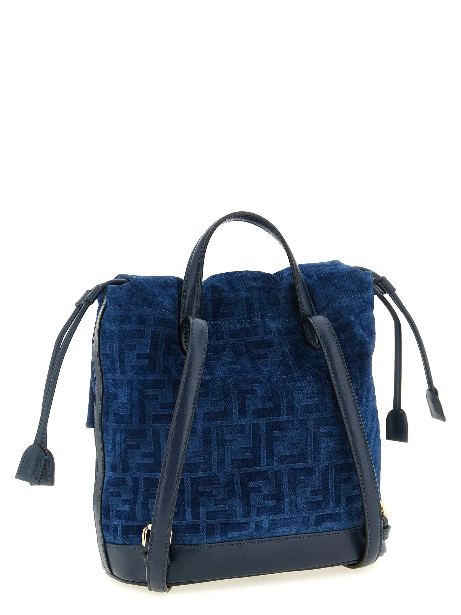 Ff Flocked Denim Backpack Backpacks & Travels Blue sold by Wanan Luxury product image thumbnail 2