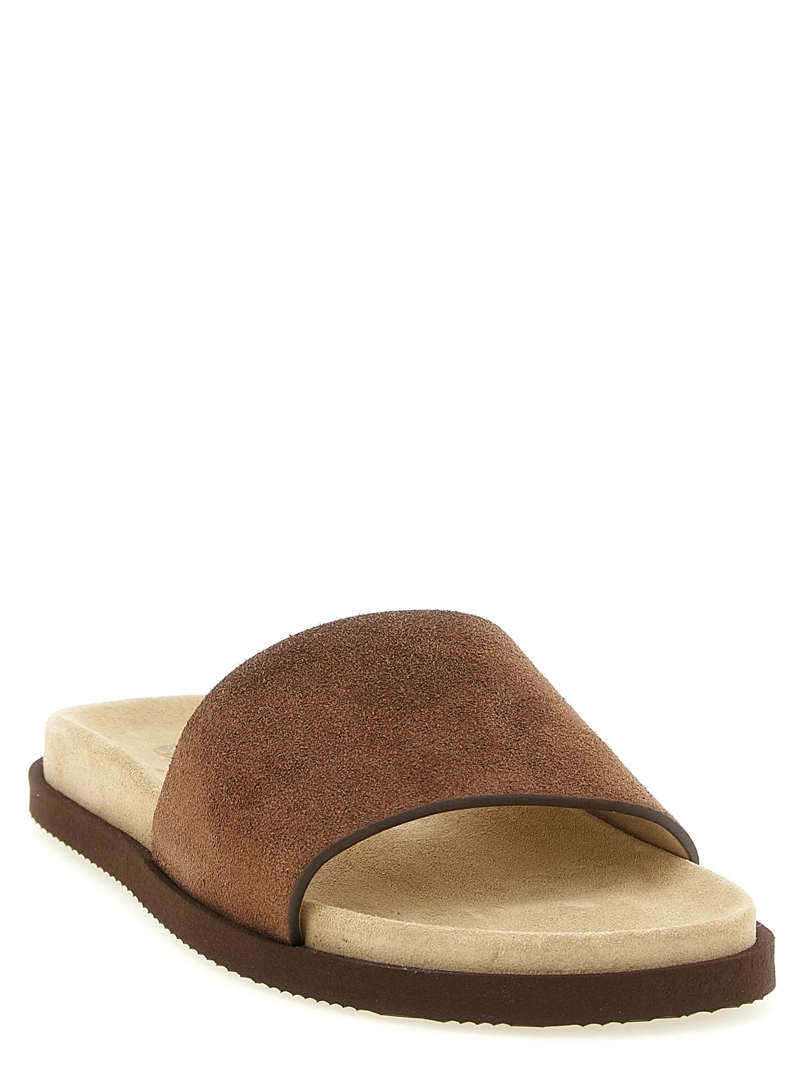 Suede Slides Sandals Brown sold by Wanan Luxury product image thumbnail 2