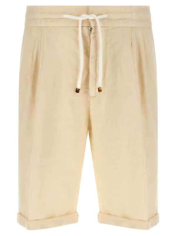 Linen Bermuda Shorts Bermuda And Short Beige sold by Wanan Luxury