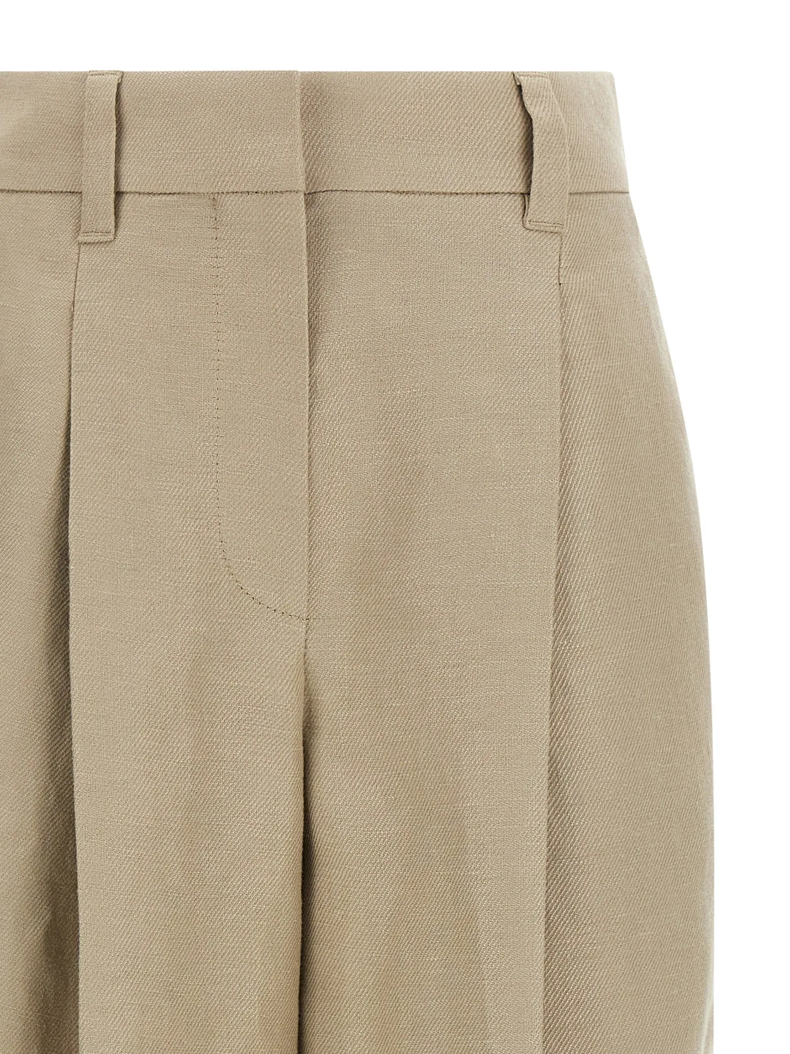 Linen Trousers Pants Beige sold by Wanan Luxury product image thumbnail 3