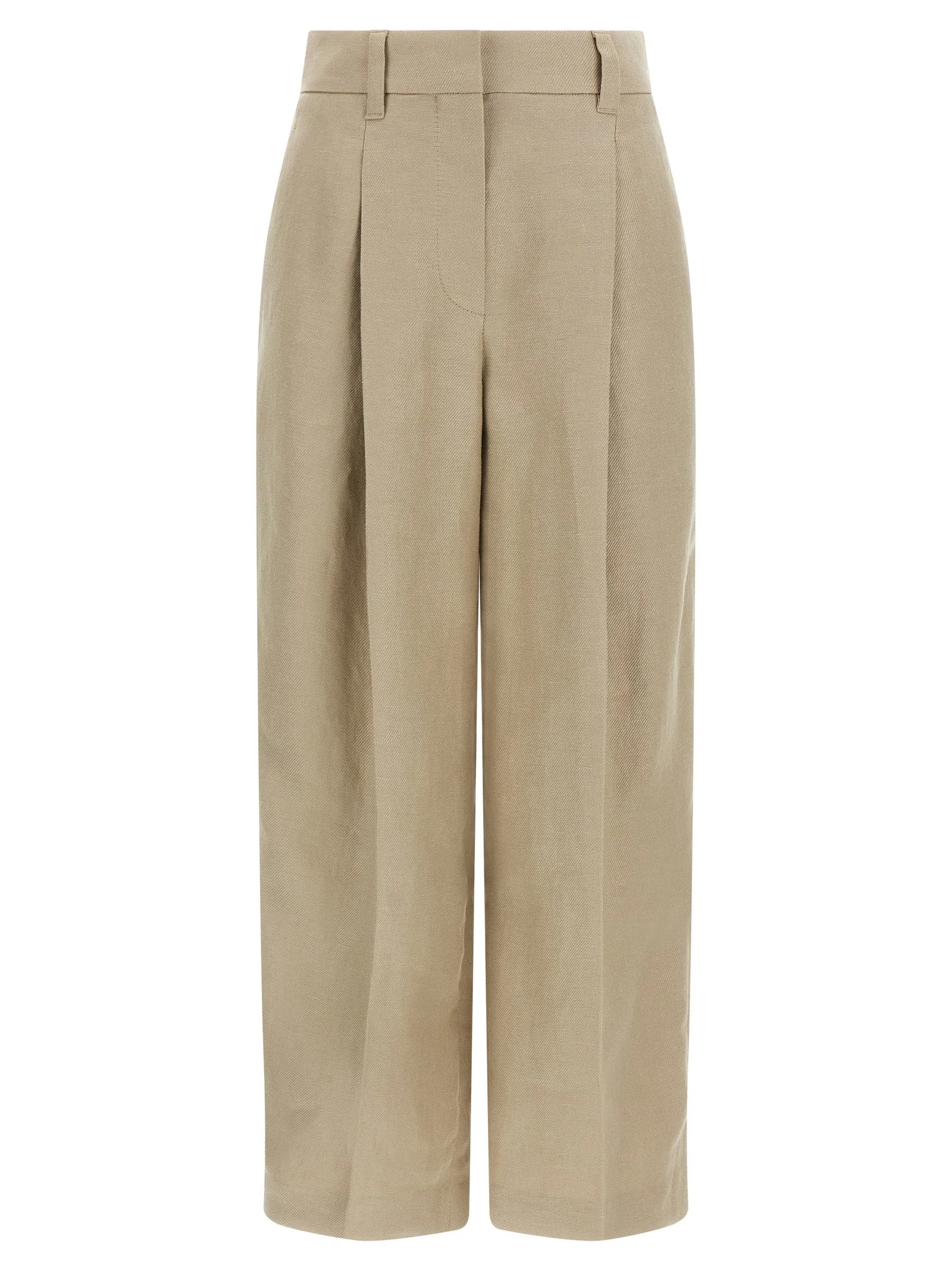 Linen Trousers Pants Beige sold by Wanan Luxury
