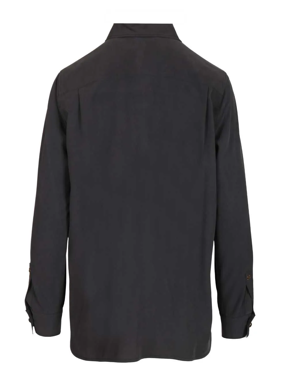 Siamese Shirt In Washed Silk Shirts Blue sold by Wanan Luxury product image thumbnail 2