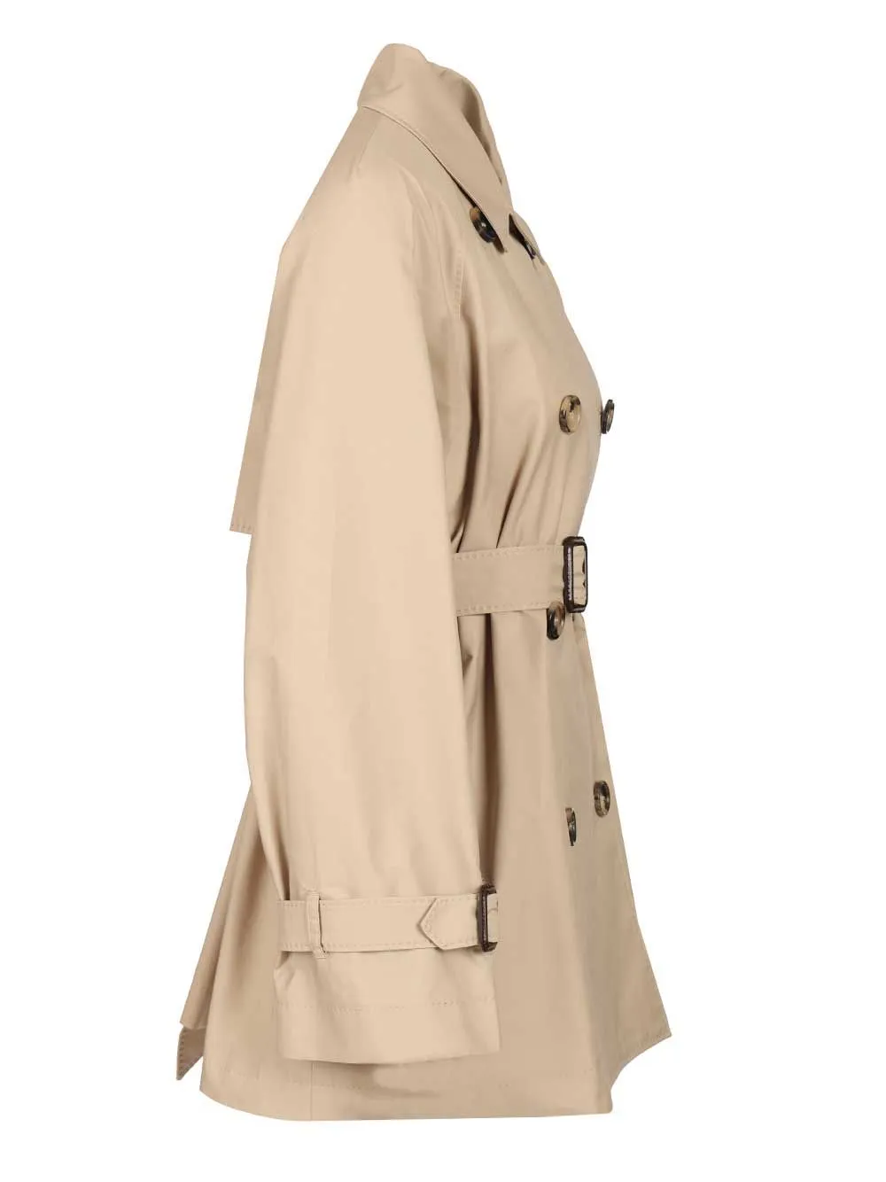 Short Double-Breasted Trench Coat Coats Beige sold by Wanan Luxury product image thumbnail 3