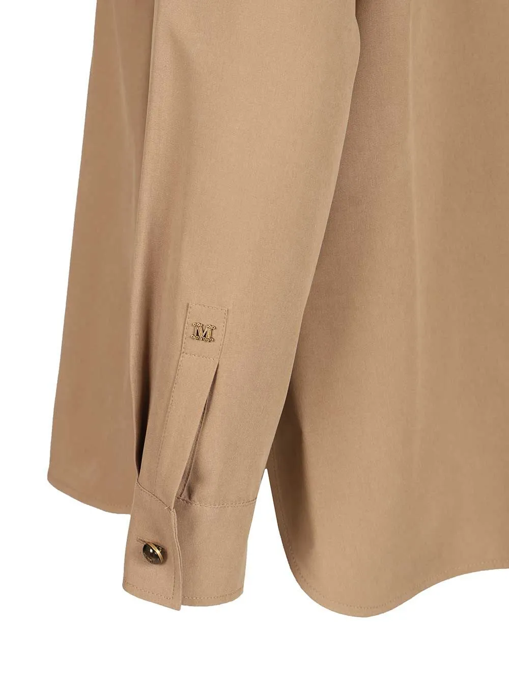 Siamese Shirt In Washed Silk Shirts Brown sold by Wanan Luxury product image thumbnail 5