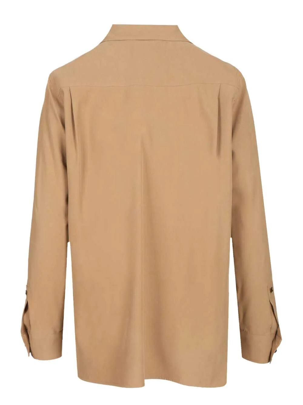 Siamese Shirt In Washed Silk Shirts Brown sold by Wanan Luxury product image thumbnail 2