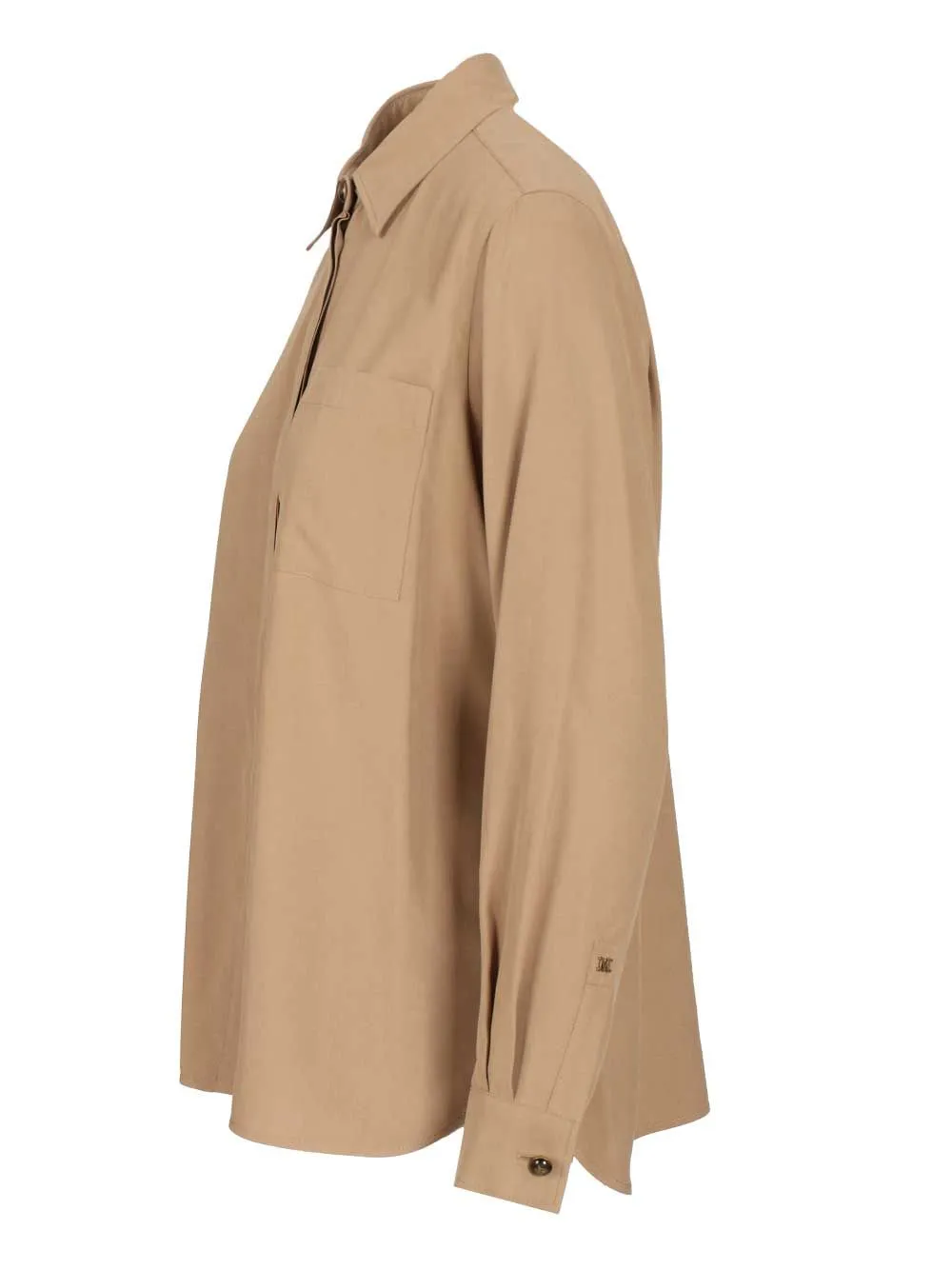 Siamese Shirt In Washed Silk Shirts Brown sold by Wanan Luxury product image thumbnail 3