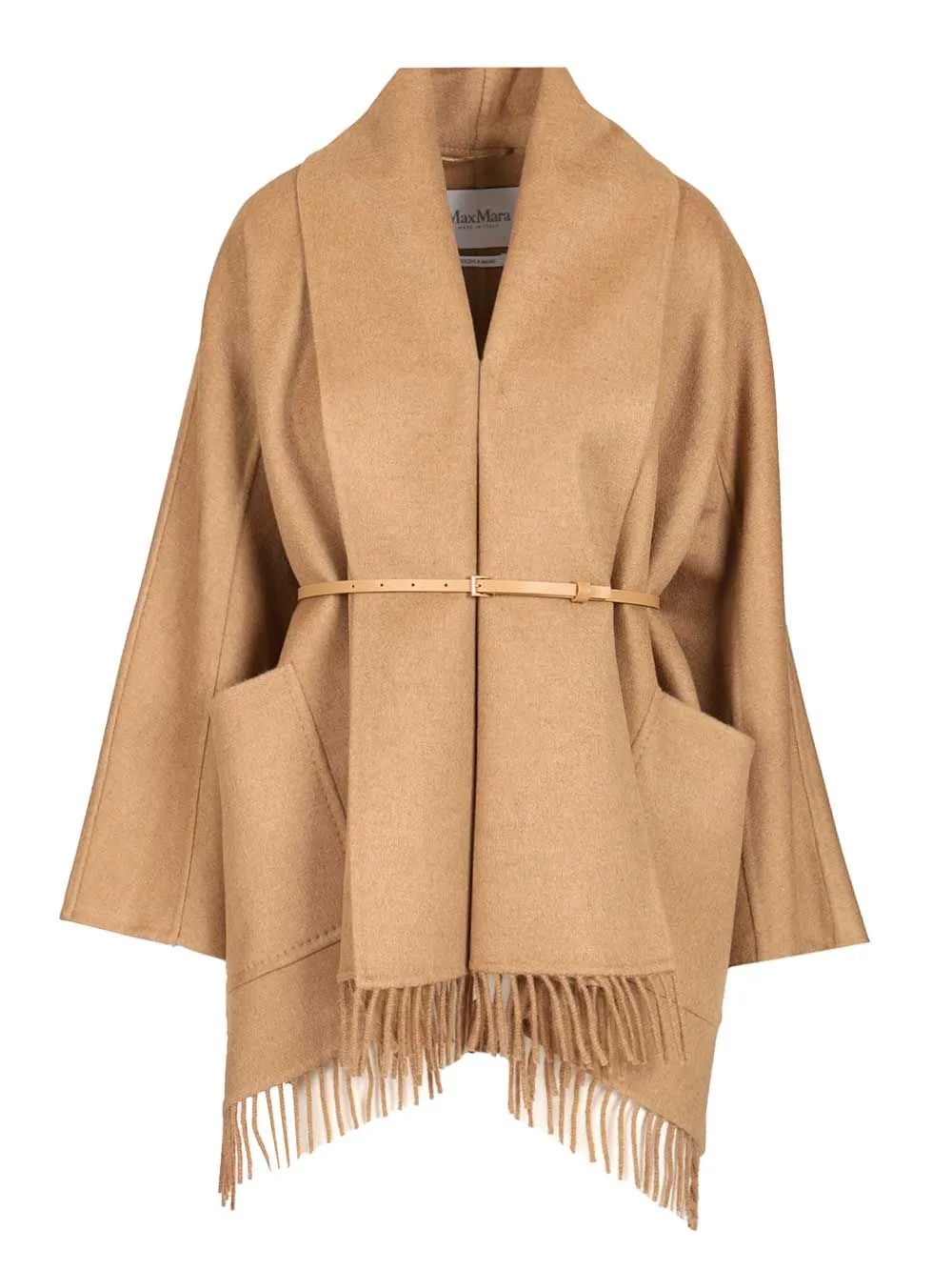 Camel Cardigan Coat Coats Beige sold by Wanan Luxury