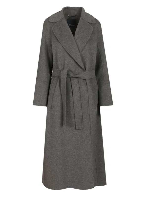 Dressing Gown Coat Coats Grey made by Wanan Luxury