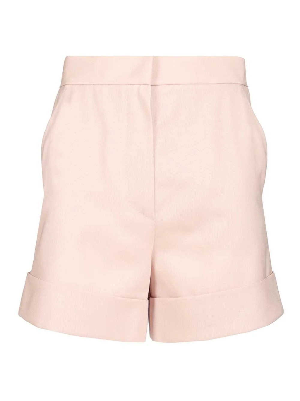 Wool And Silk Canvas Shorts Trousers Rose sold by Wanan Luxury