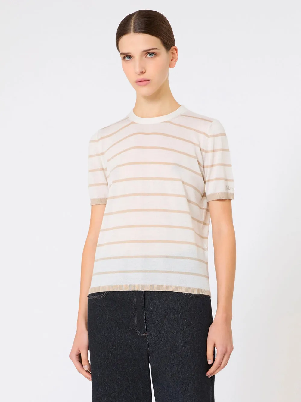 Cashmere And Silk Yarn Sweater - Beige sold by Wanan Luxury product image thumbnail 2