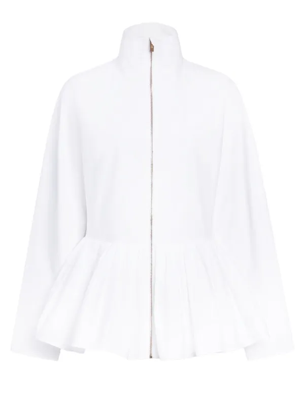 Cotton Poplin Peplum Jacket sold by Wanan Luxury