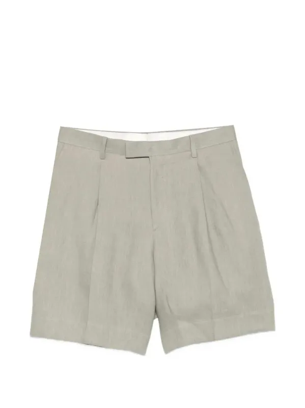 Paaramis Pleated Button-Up Shorts made by Lardini