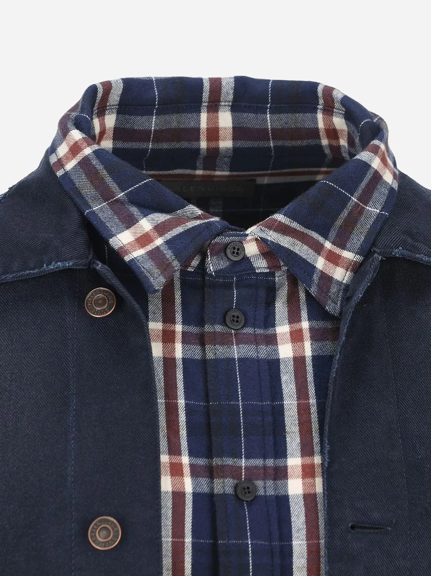 Canvas Jacket With Madras Inserts sold by Wanan Luxury product image thumbnail 3