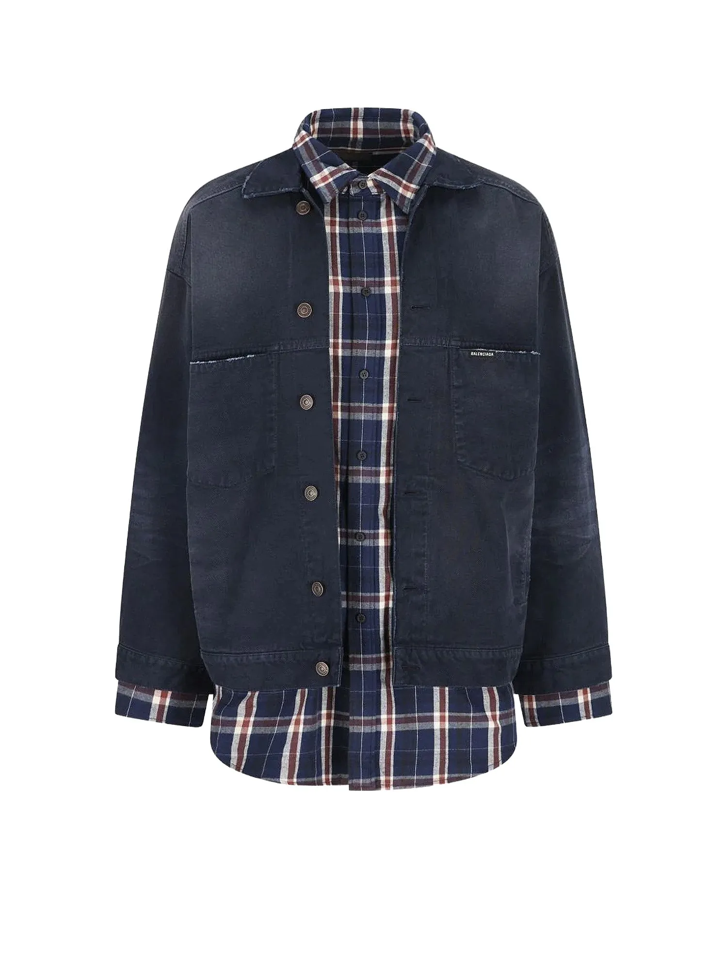 Canvas Jacket With Madras Inserts sold by Wanan Luxury