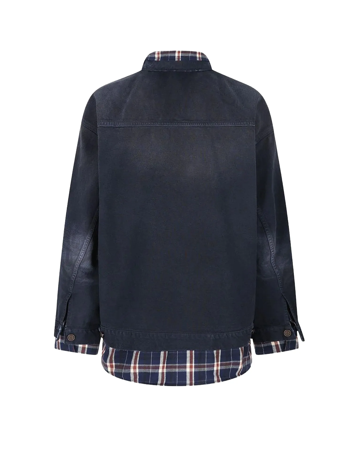 Canvas Jacket With Madras Inserts sold by Wanan Luxury product image thumbnail 2