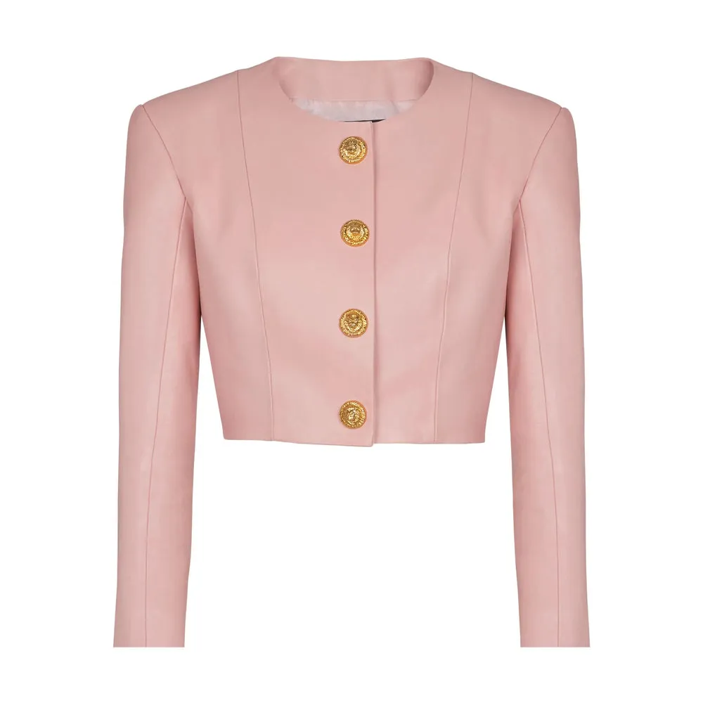 Leather Outerwears Pink sold by Wanan Luxury