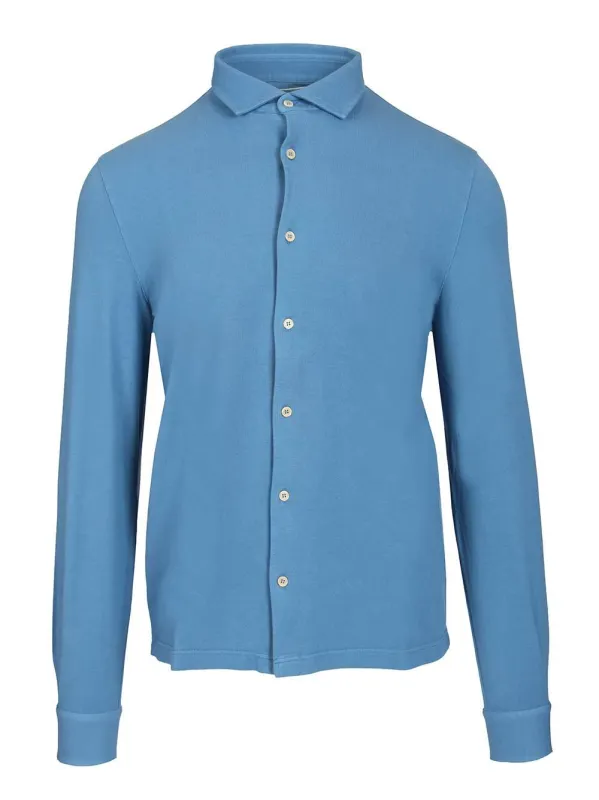 Long-Sleeved Shirt Shirts Light Blue sold by Wanan Luxury