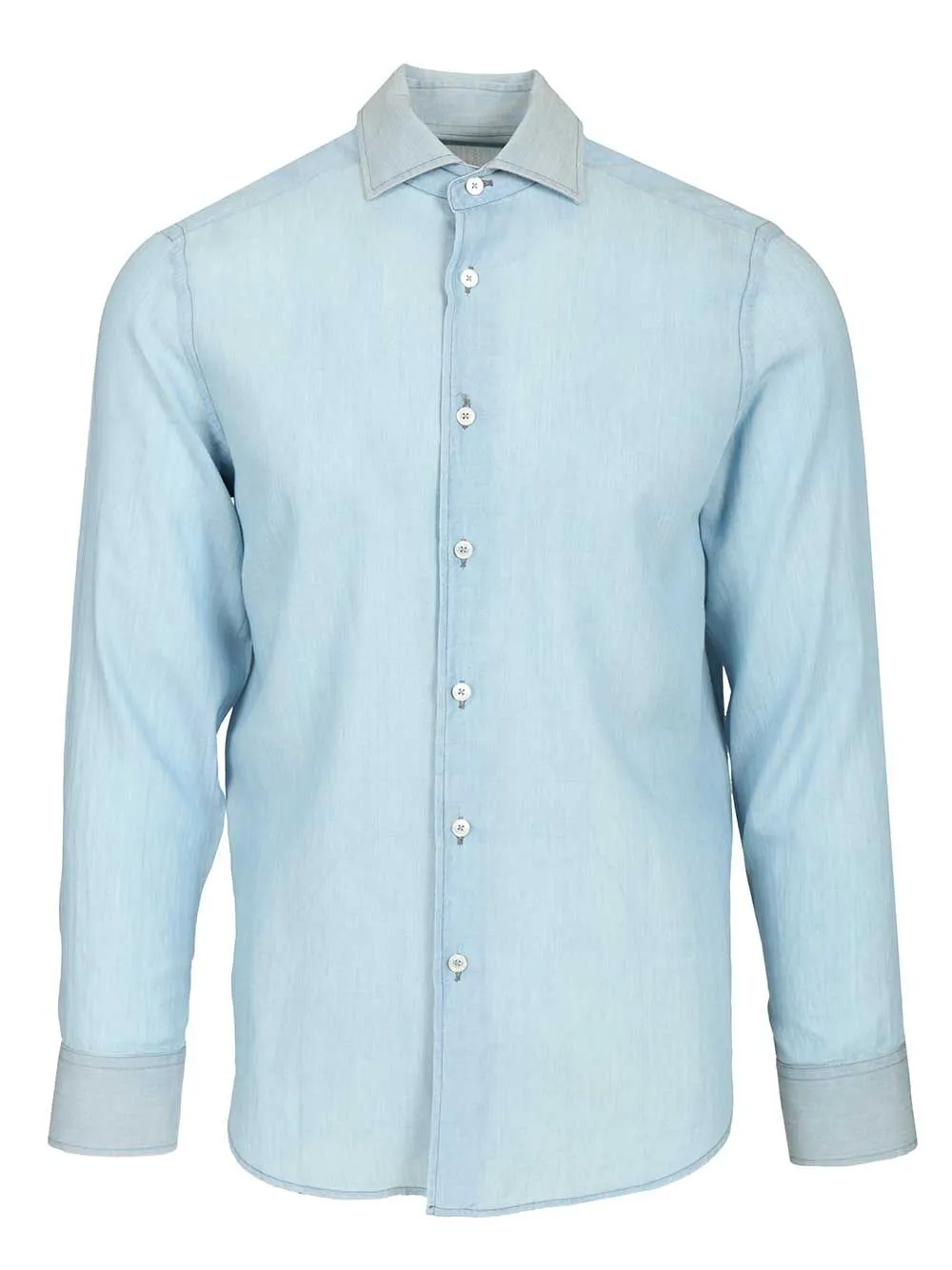 Long-Sleeved Shirt Shirts Light Blue sold by Wanan Luxury