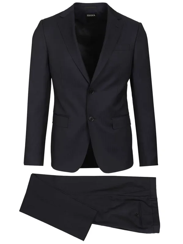 Blue Pinstriped Suit Dresses Blue sold by Wanan Luxury