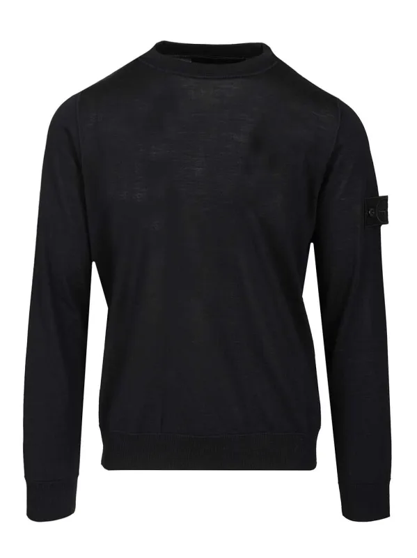 Crew Neck Sweater Knitwear Blue sold by Wanan Luxury